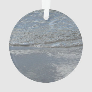 Water Lapping on the Beach Abstract Photography Ornament
