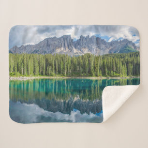Water   Latemar Mountain Range Sherpa Blanket