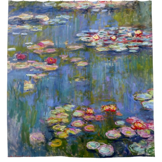 Water Lilies 1916 by Claude Monet Shower Curtain (Front)