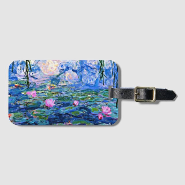 Water Lilies 1919 famous Monet painting Luggage Tag (Front Horizontal)