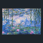 Water Lilies, 1919, painting by Claude Monet Tea Towel<br><div class="desc">Water Lilies,  famous painting by Impressionist artist Oscar-Claude Monet</div>