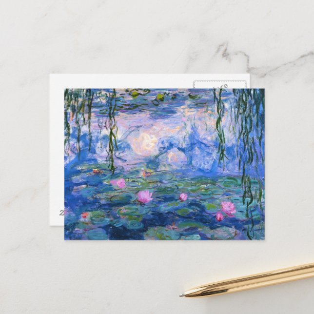 Water Lilies 1 Postcard (Front/Back In Situ)