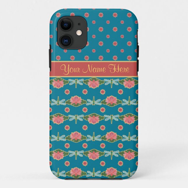 Water Lilies and Dragonflies: iPhone 5/5s Case (Back)