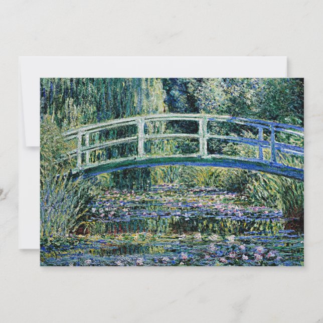 &quot;Water Lilies and Japanese Bridge&quot; Card (Front)