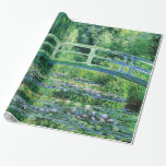 Water Lilies and Japanese Bridge, Claude Monet Wrapping Paper<br><div class="desc">"Water Lilies and Japanese Bridge" is an oil painting by French Impressionism painter, Claude Monet. Claude Monet was one of the founders of French impressionism painting. This Japanese footbridge was built over his lily pond by 1895. By 1899 he had made the first series of paintings that focused on the...</div>