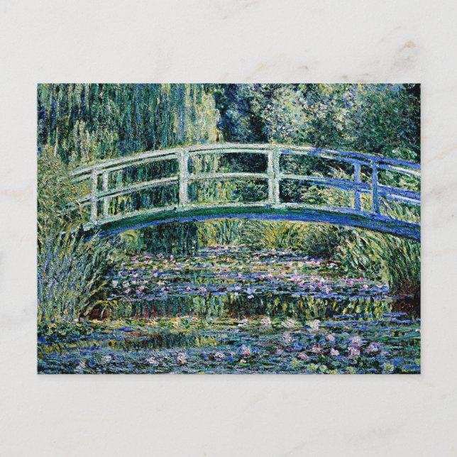 Water Lilies and Japanese Bridge Postcard (Front)