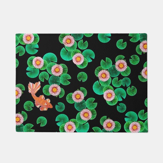 Water Lilies and Koi Fish Doormat (Front)
