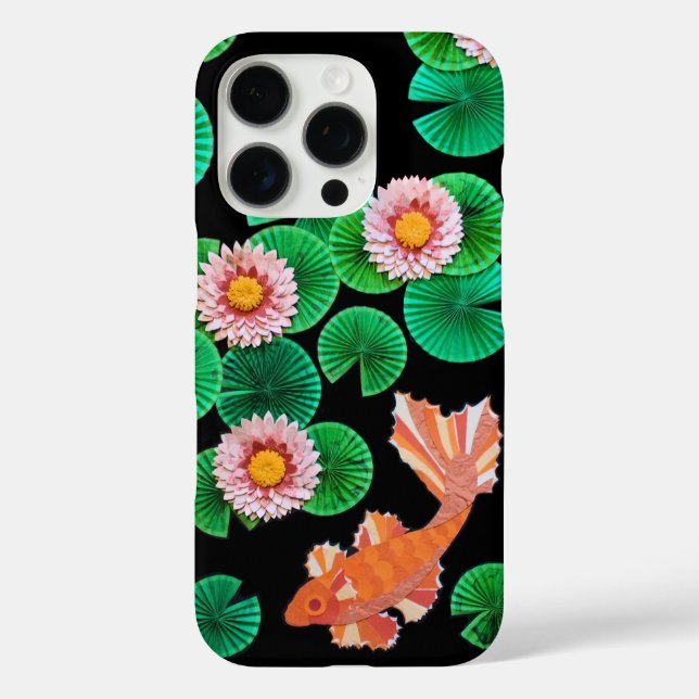 Water Lilies and Koi Fish Phone Case (Back)