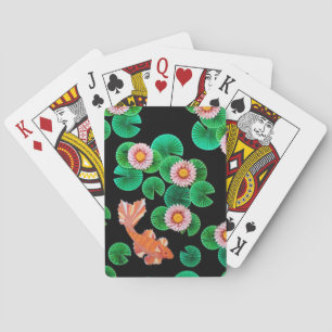Water Lilies and Koi Fish Playing Cards