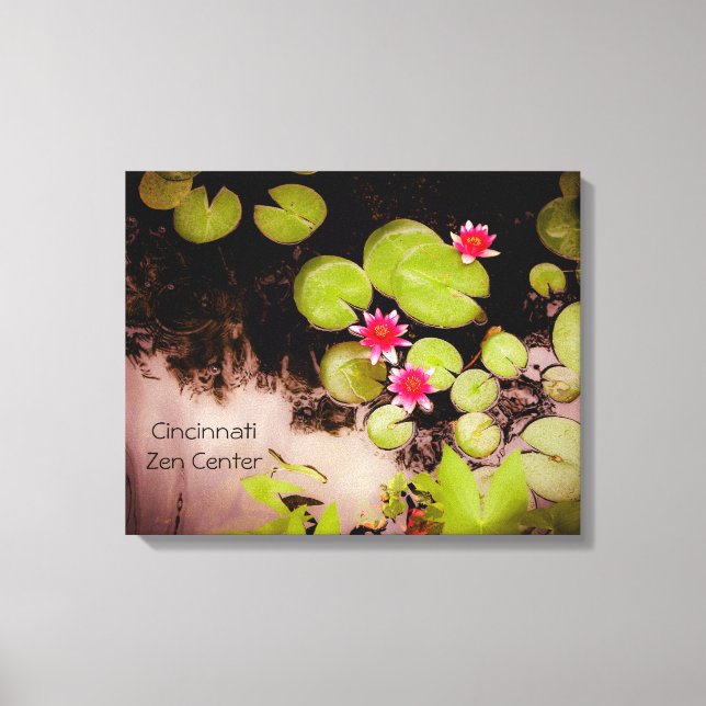Water lilies and koi pond canvas print (Front)