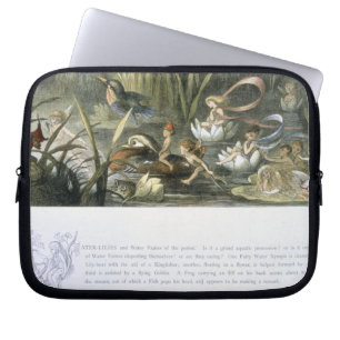 Water-Lilies and Water Fairies, illustration from Laptop Sleeve