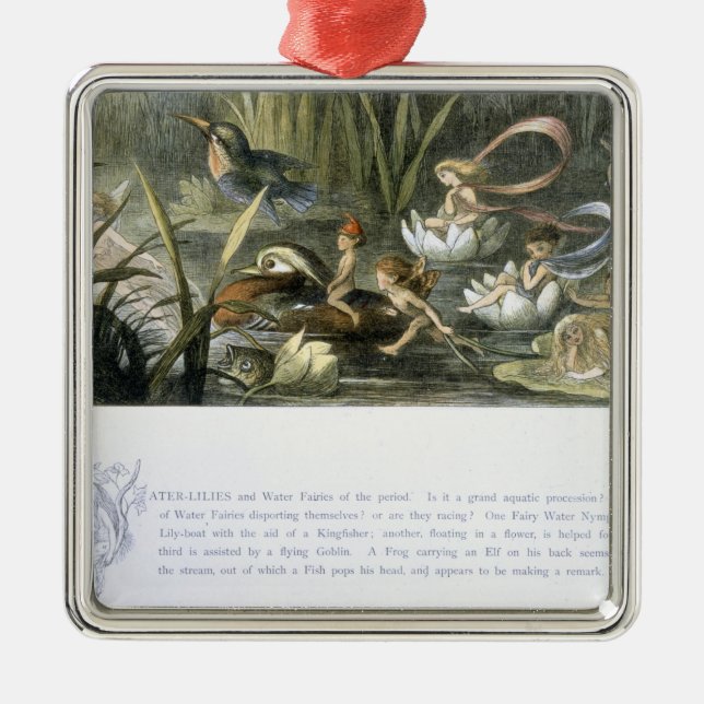Water-Lilies and Water Fairies, illustration from Metal Tree Decoration (Front)