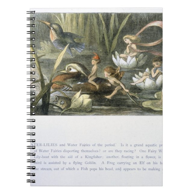 Water-Lilies and Water Fairies, illustration from Spiral Notebook (Front)