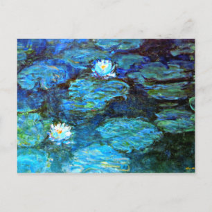 Water Lilies (blue) by Claude Monet Postcard