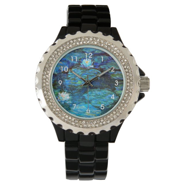 Water Lilies Blue, painting by Claude Monet Watch (Front)