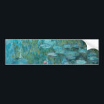 Water Lilies (by Claude Monet, 1915) Bumper Sticker<br><div class="desc">This design features a painting by French impressionist artist Claude Monet (1840–1926). It shows the an attractive arrangement of flowering water lilies on the pond at his home in Giverny, northern France. The lilies are painting in beautiful shades of turquoise and green. The original work was completed in 1915, and...</div>