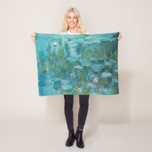 Water Lilies (by Claude Monet, 1915) Fleece Blanket