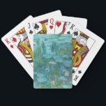 Water Lilies (by Claude Monet, 1915) Playing Cards<br><div class="desc">This design features a painting by French impressionist artist Claude Monet (1840–1926). It shows the an attractive arrangement of flowering water lilies on the pond at his home in Giverny, northern France. The lilies are painting in beautiful shades of turquoise and green. The original work was completed in 1915, and...</div>