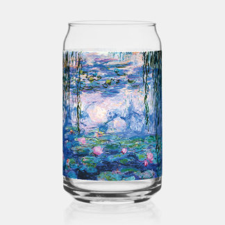 Water Lilies by Claude Monet Can Glass