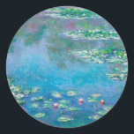 Water Lilies by Claude Monet Classic Round Sticker<br><div class="desc">Water Lilies
by Claude Monet</div>
