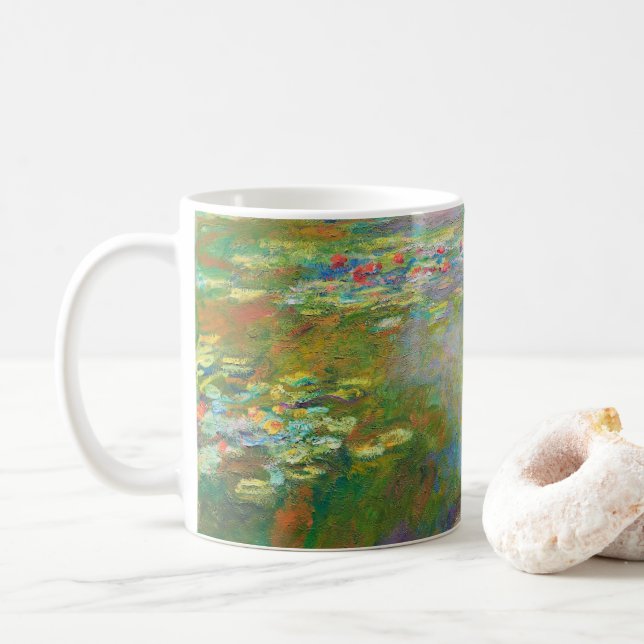 Water Lilies by Claude Monet Coffee Mug (With Donut)
