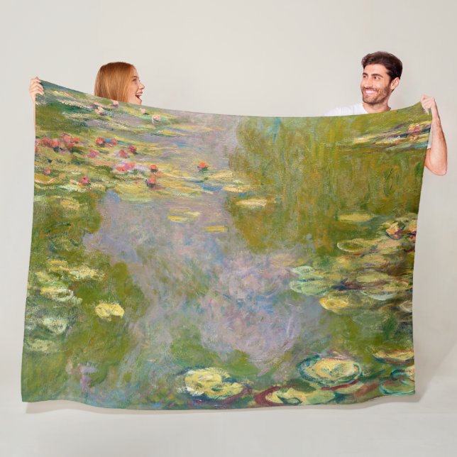 Water Lilies by Claude Monet Fleece Blanket (In Situ)