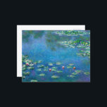 Water Lilies by Claude Monet Holiday Postcard<br><div class="desc">Claude Monet - Water Lilies,  1906.
Oscar-Claude Monet (1840-1926) was a French painter and founder of impressionist painting who is seen as a key precursor to modernism,  especially in his attempts to paint nature as he perceived it.</div>