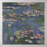 Water Lilies by Claude Monet Poster<br><div class="desc">Claude Monet - Water Lilies. Beautiful floral painting in beautiful colours by Claude Monet. High quality printed gifts,  prints,  phone cases and many other great gifts.</div>