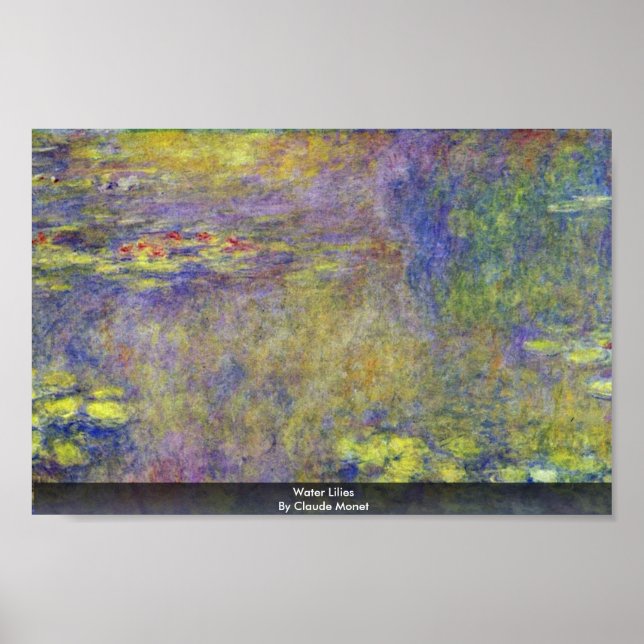 Water Lilies  By Claude Monet Poster (Front)