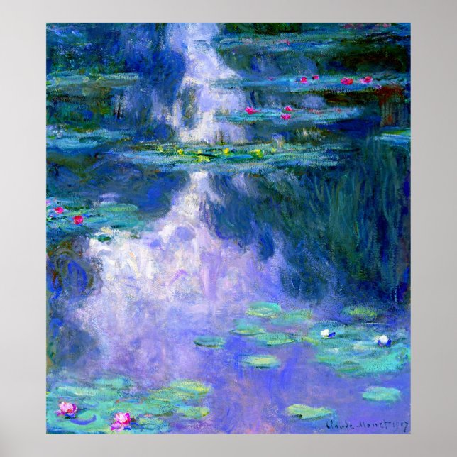 Water Lilies by Claude Monet Poster (Front)