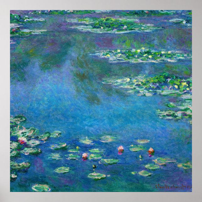 Water Lilies by Claude Monet Poster (Front)