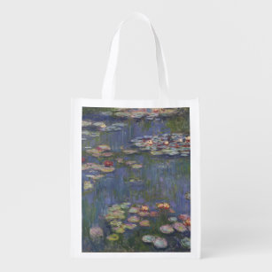 Water Lilies by Claude Monet Reusable Grocery Bag
