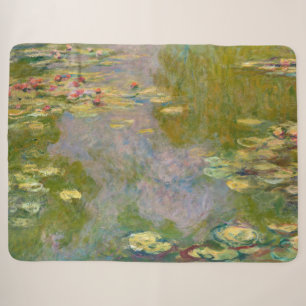 Water Lilies by Claude Monet Sherpa Blanket