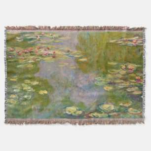 Water Lilies by Claude Monet Throw Blanket