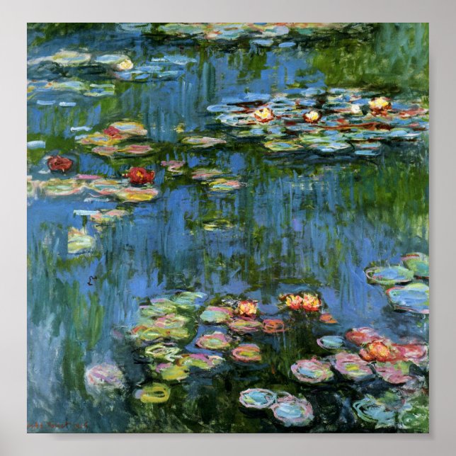 Water Lilies by Monet Poster (Front)