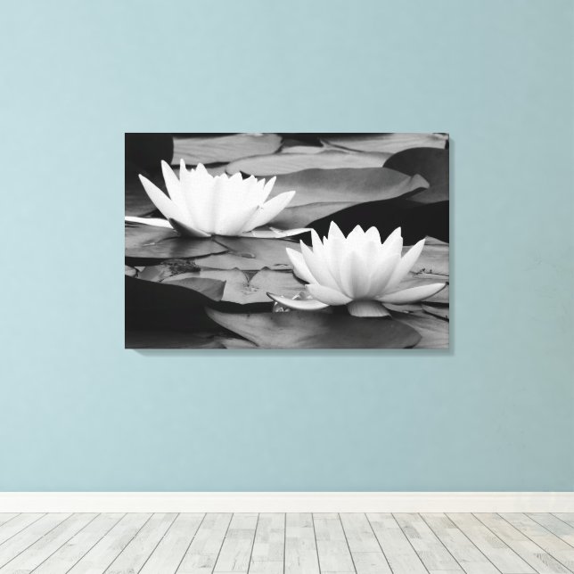 Water Lilies Canvas Print (Insitu(Wood Floor))