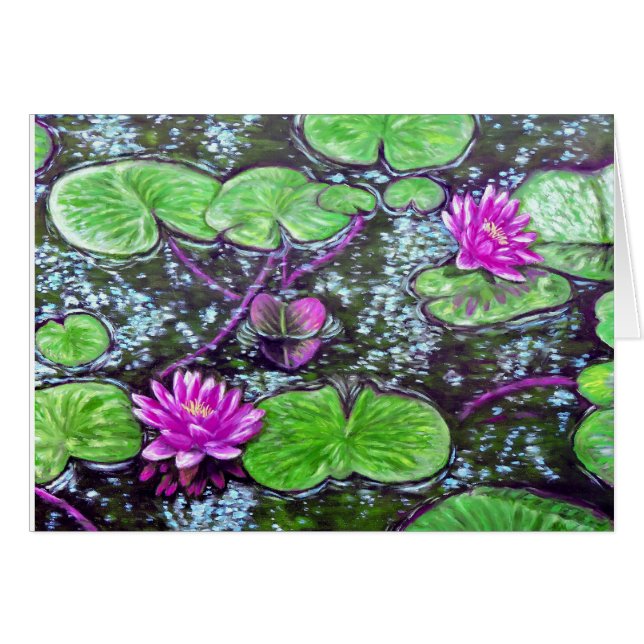 Water Lilies Card (Front Horizontal)