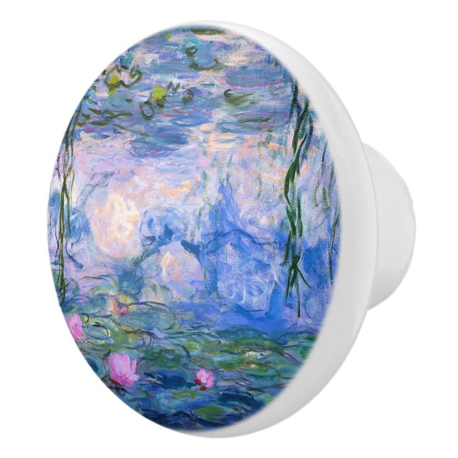 Water Lilies Ceramic Knob (Right)