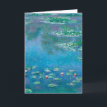 Water Lilies, Claude Monet Card<br><div class="desc">Water Lilies is a series of approximately 250 oil paintings by French Impressionist Claude Monet. The paintings depict his flower garden at his home in Giverny,  and were the main focus of his artistic production during the last thirty years of his life.</div>