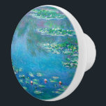 Water Lilies, Claude Monet  Ceramic Knob<br><div class="desc">“One instant, one aspect of nature contains it all, ” said Claude Monet, referring to his late masterpieces, the water landscapes that he produced at his home in Giverny between 1897 and his death in 1926. In this spatially ambiguous canvas, the artist looked down, focusing solely on the surface of...</div>