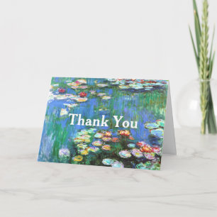 Water Lilies Claude Monet Fine Art Thank You Card