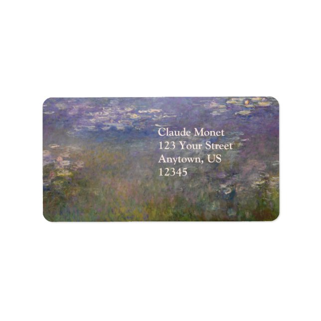 Water Lilies Claude Monet Label (Front)