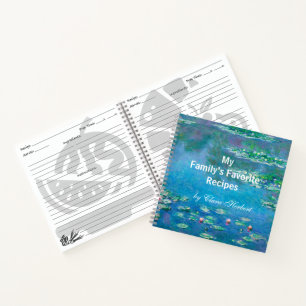 Water Lilies, Claude Monet Recipes Notebook