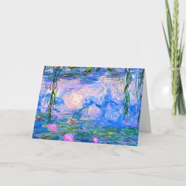 Water Lilies Claude Monet Restored Card (Front)