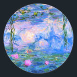 Water Lilies Claude Monet Restored Classic Round Sticker<br><div class="desc">Water Lilies Claude Monet Restored</div>