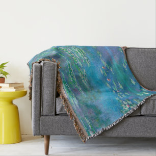 Water Lilies, Claude Monet Throw Blanket