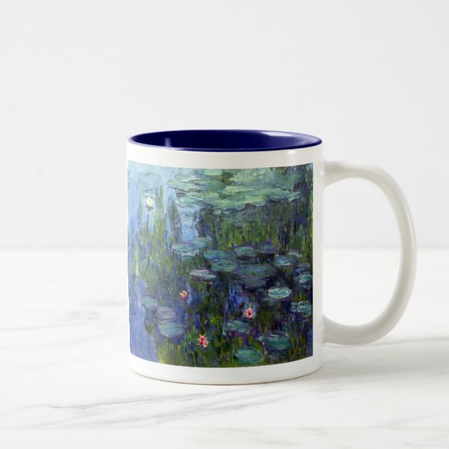 Water Lilies, Claude Monet Two-Tone Coffee Mug (Right)