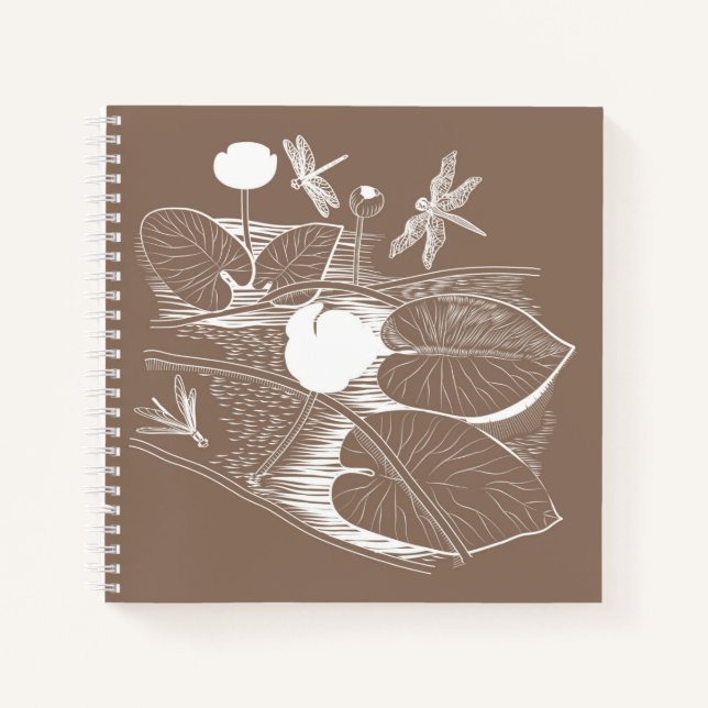 Water-lilies engraving notebook (Front)