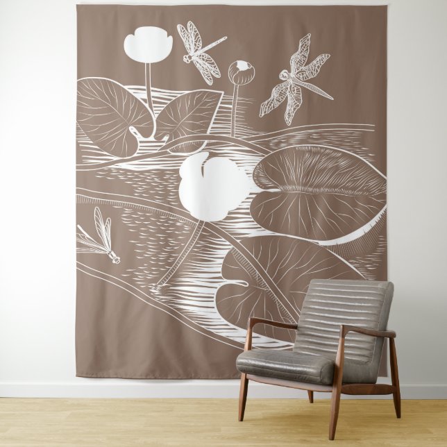 Water-lilies engraving tapestry (In Situ)