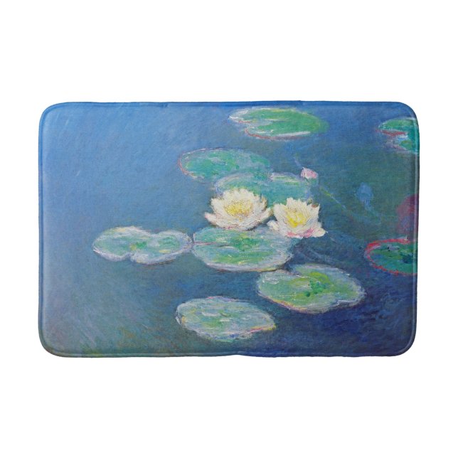 Water Lilies, Evening Effect by Claude Monet Bath Mat (Front)